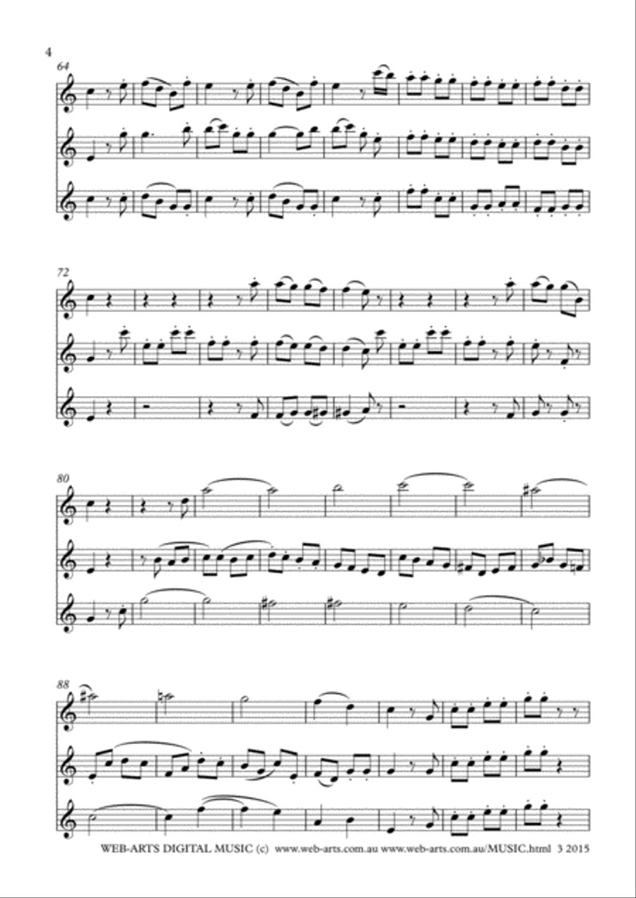 RONDO for 3 flutes from Serenade No.6 k439b - MOZART Flute Trio scores gallery preview page 4