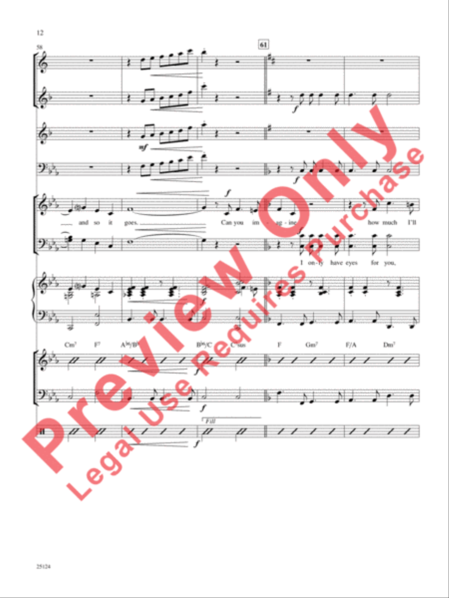 I Only Have Eyes for You / The More I See You Choir scores gallery preview page 13