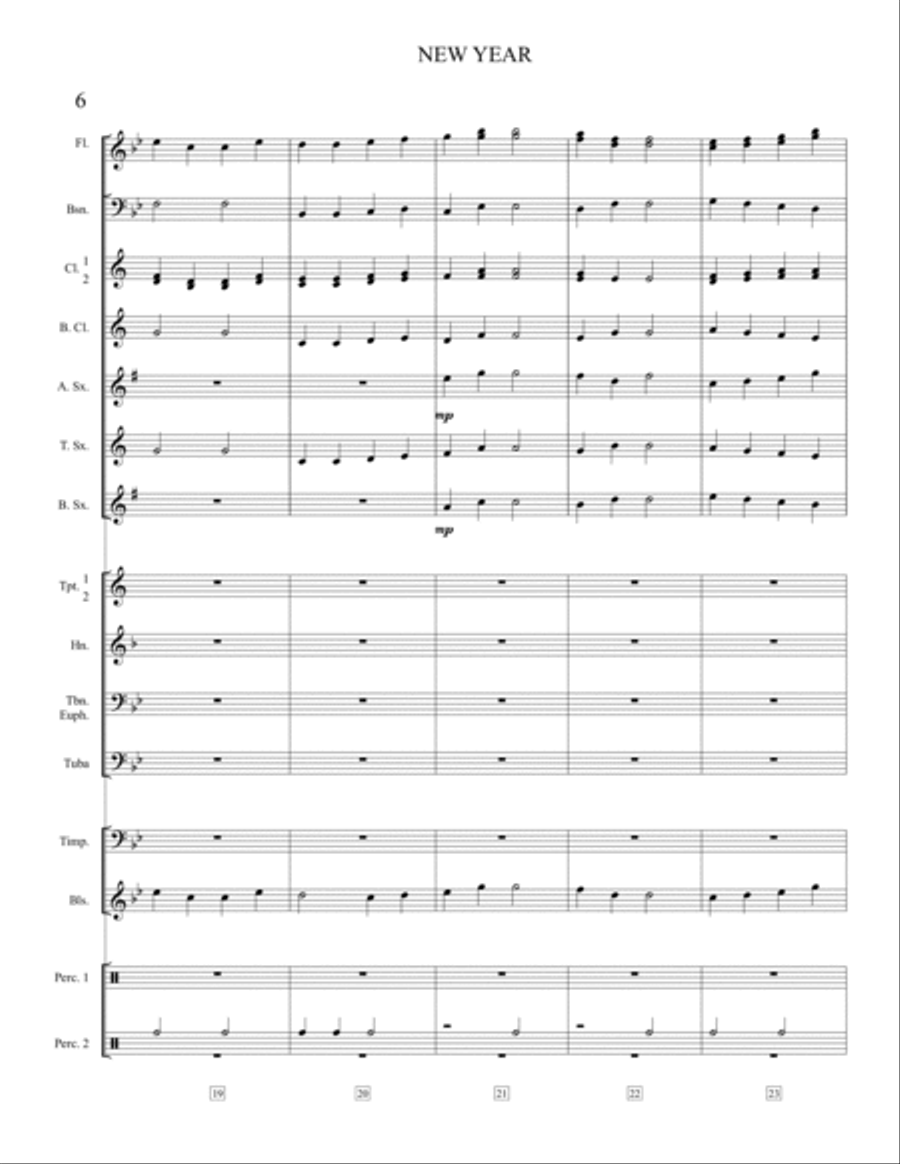 New Year - S.R. Level 1/2 Concert Band scores gallery preview page 6