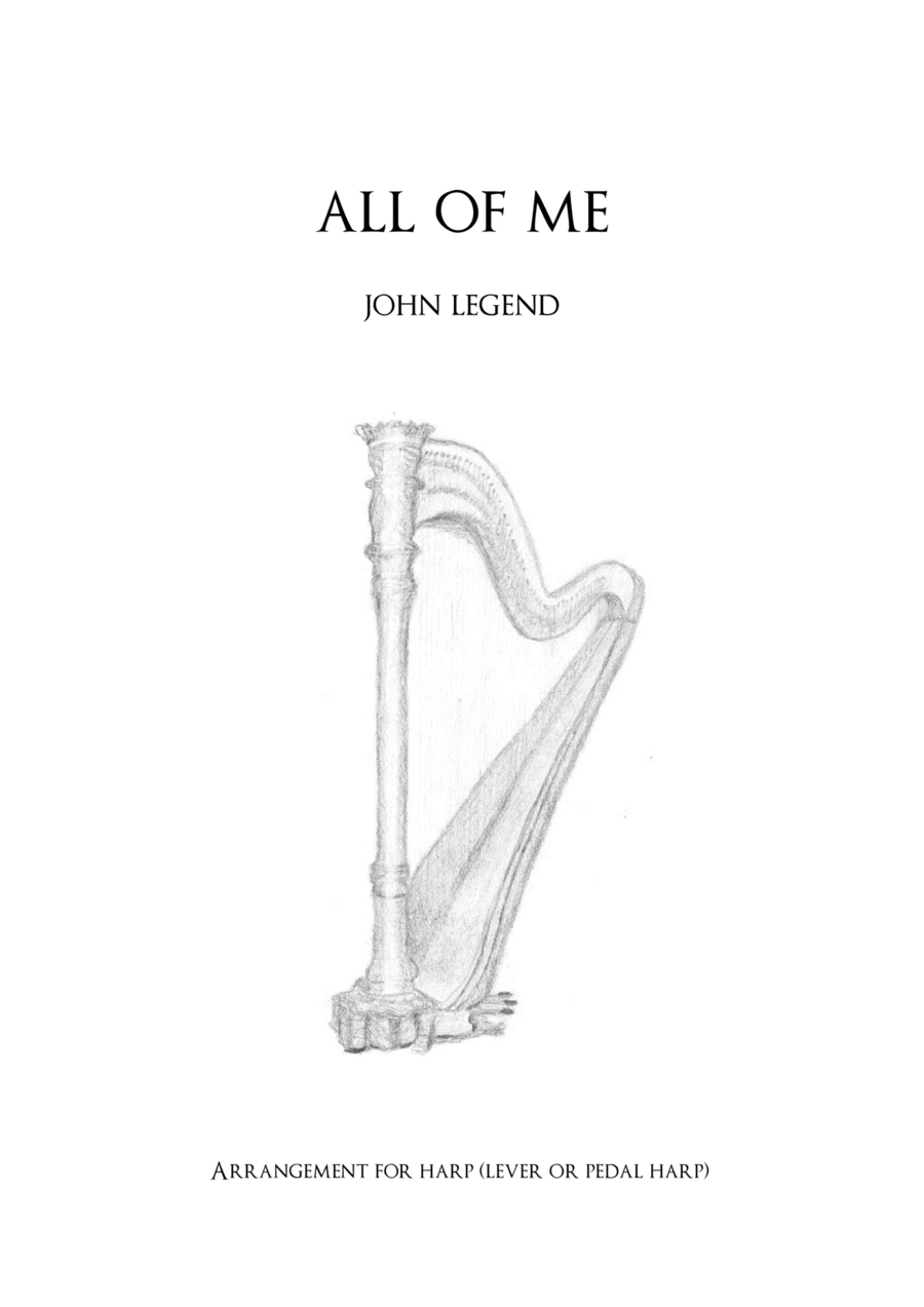 All Of Me by John Legend Harp - Digital Sheet Music
