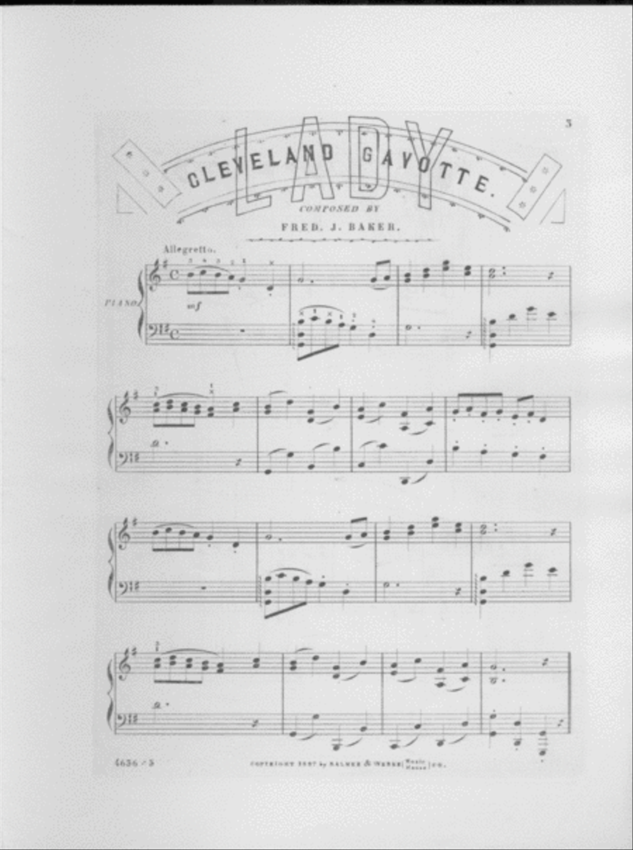 Lady Cleveland Gavotte Piano Solo scores gallery preview page 2