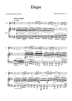 Elegie for viola and piano