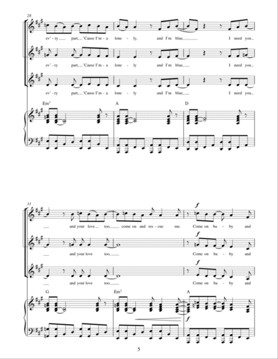 Rescue Me (arr. Berty Rice) SSA scores gallery preview page 5