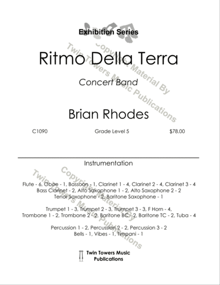 Ritmo Della Terra Concert Band scores gallery preview page 2