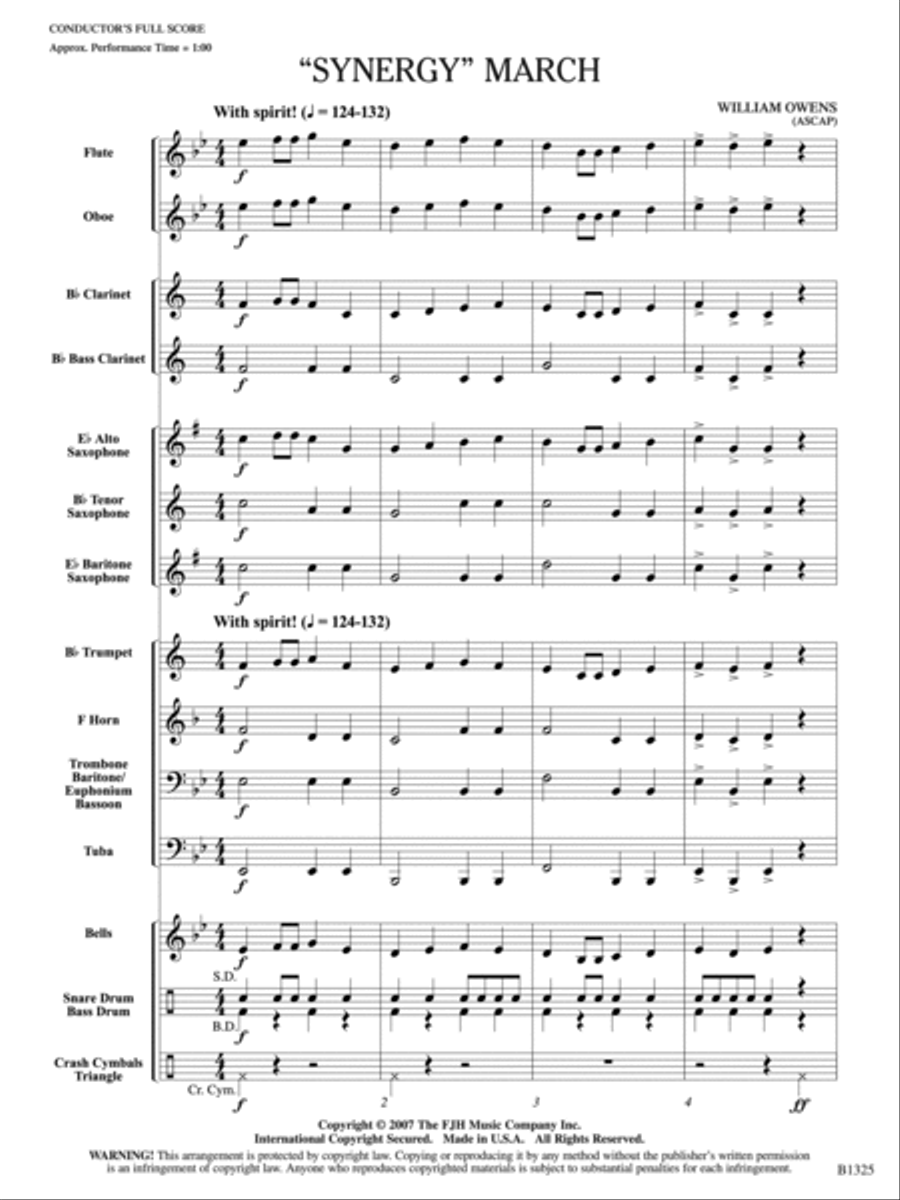 Synergy March: Score Concert Band scores gallery preview page 3