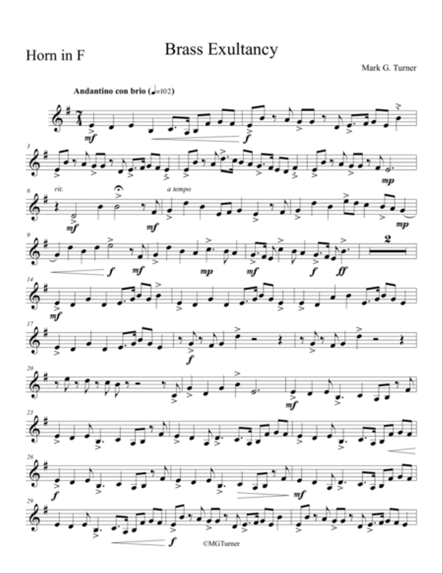 Brass Exultancy Brass Ensemble scores gallery preview page 6