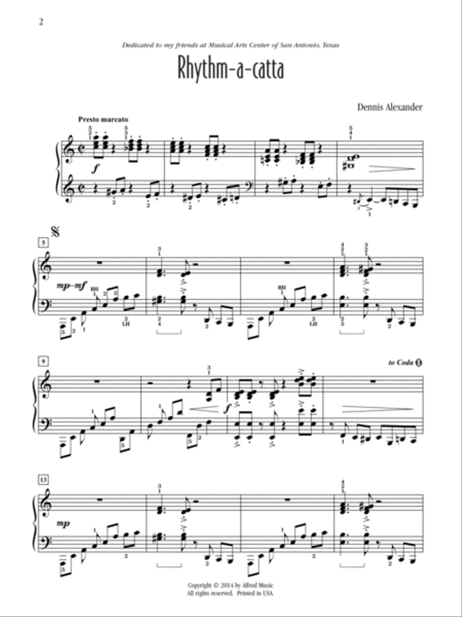 Rhythm-a-catta Piano Solo scores gallery preview page 2