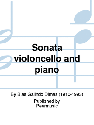 Book cover for Sonata violoncello and piano