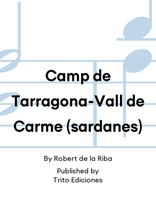Camp de Tarragona-Vall de Carme (sardanes)