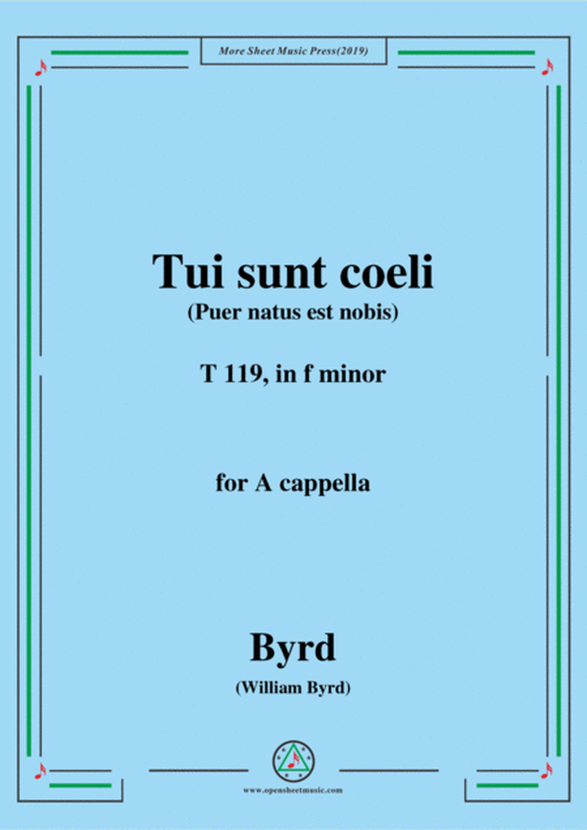 Byrd-Tui sunt coeli,T 119,in f minor,for A cappella image number null
