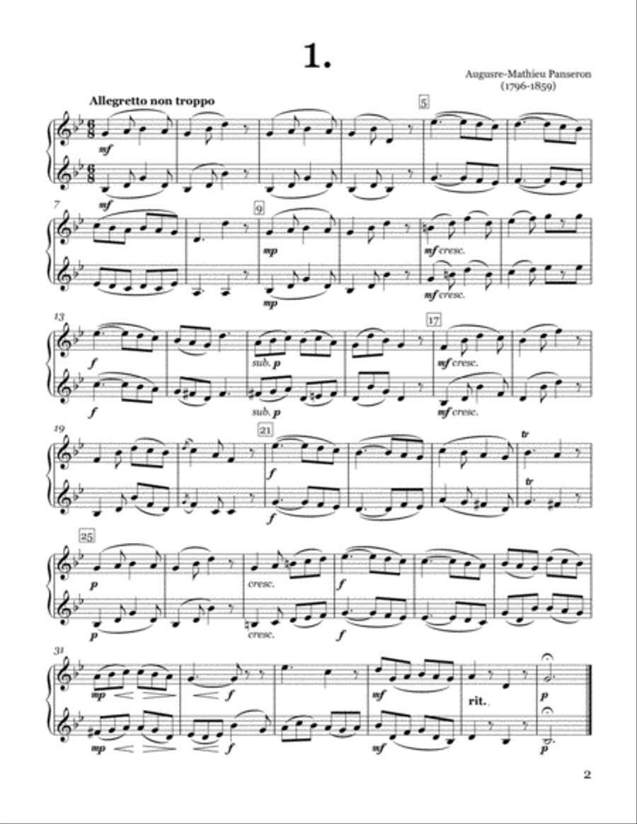 12 Duets based on 19th Century Vocalises (Treble Clef Instruments) Woodwind Ensemble scores gallery preview page 3