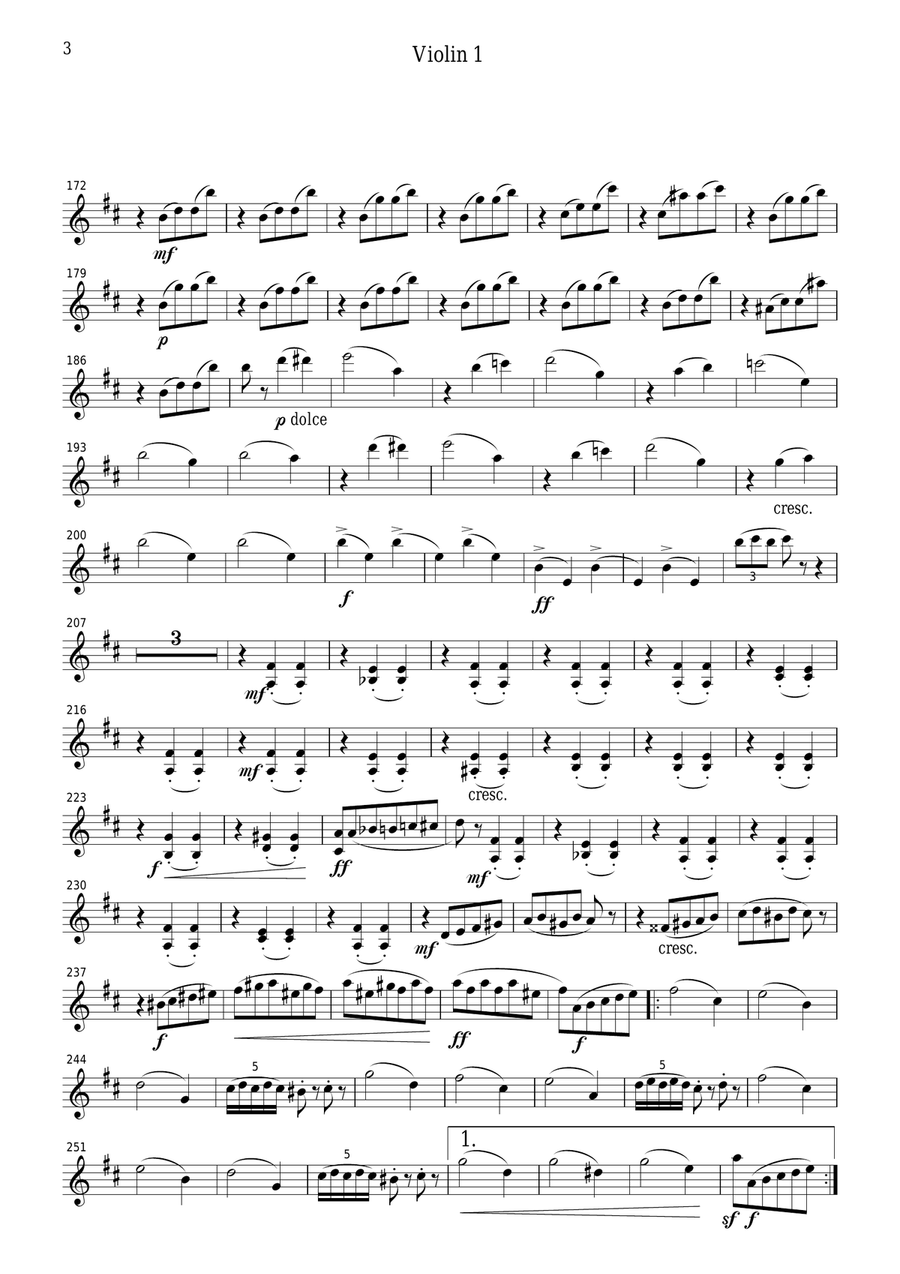 Tchaikowsky Waltz of the Flowers from The Nutcracker, for string quartet, CT002 String Quartet scores gallery preview page 5