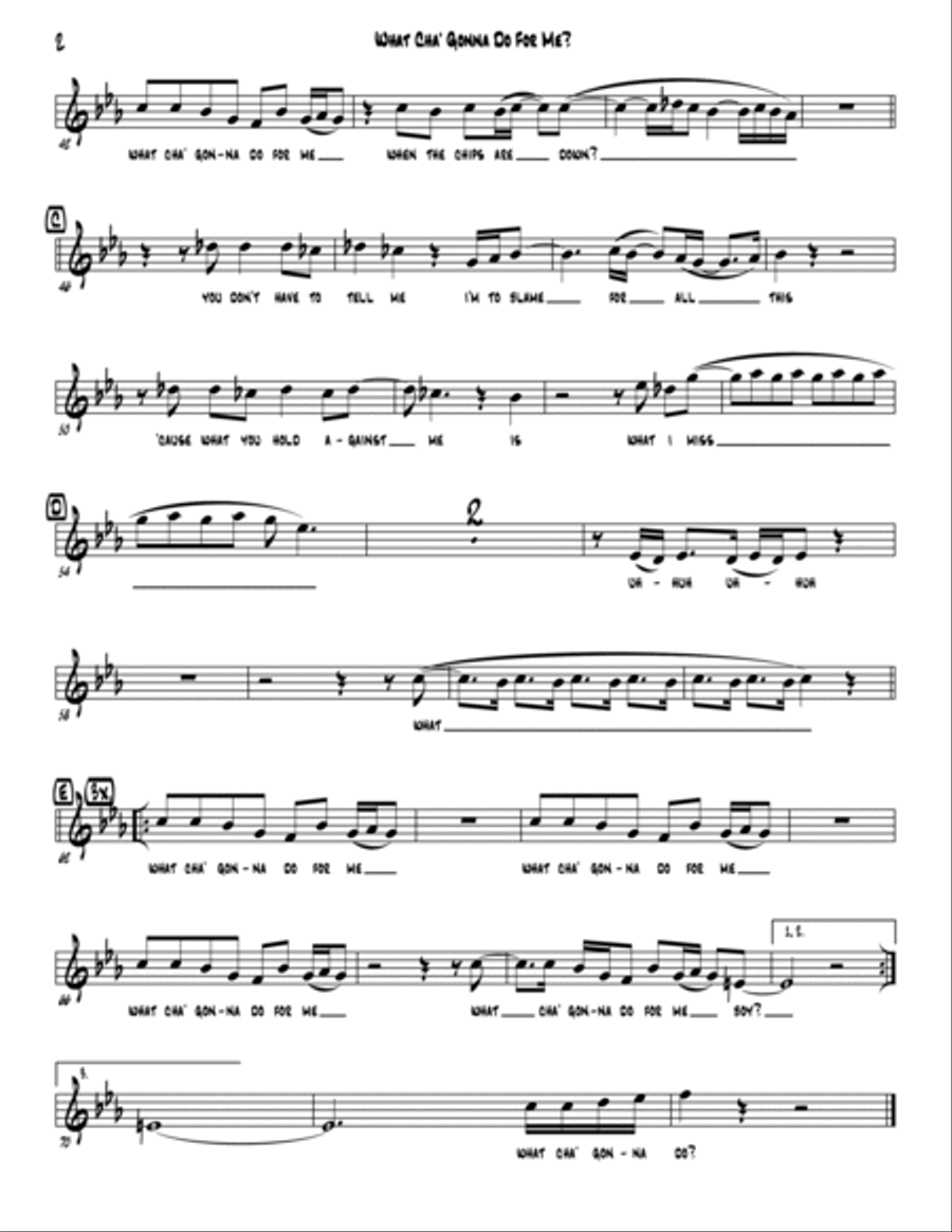 What Cha' Gonna Do For Me Jazz Ensemble scores gallery preview page 4