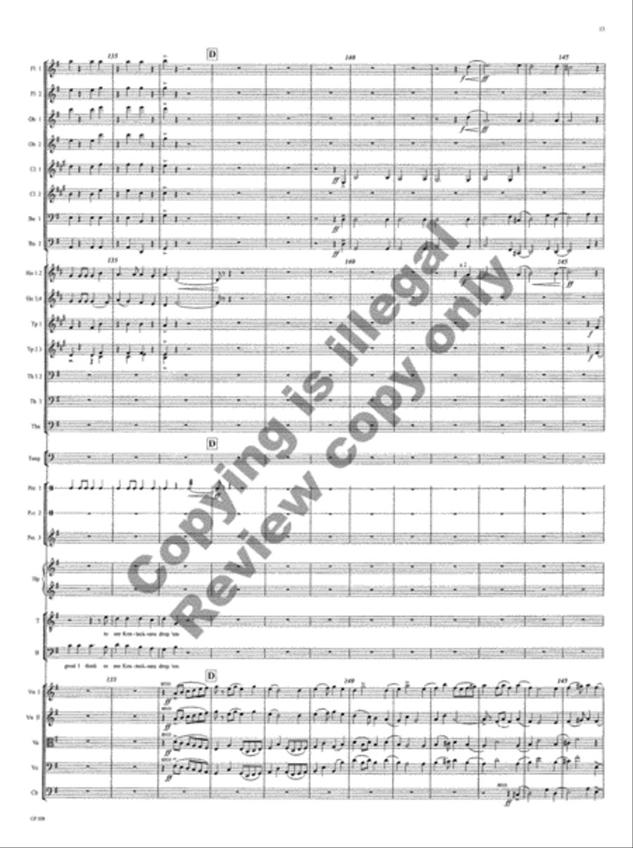 American Folk Song Suite (Orchestra Score) Choir scores gallery preview page 69
