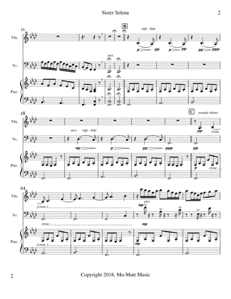 "Sister Selena's Bluesy Minuet in F Minor, Pt. I" (Score and Parts)