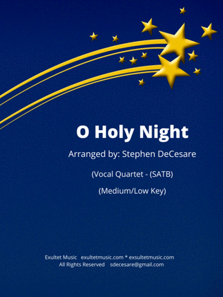 Book cover for O Holy Night (Vocal Quartet - (SATB) - Medium/Low Key)
