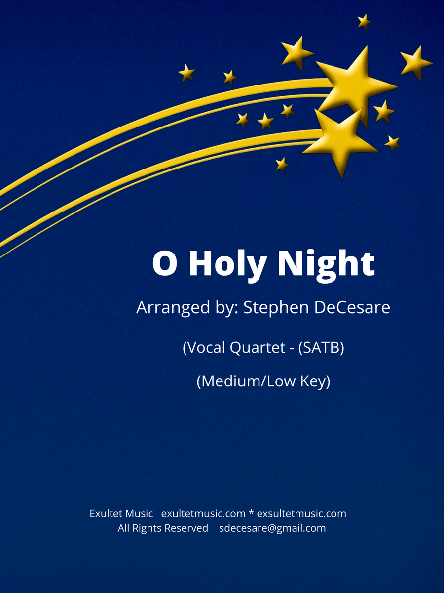 O Holy Night (Vocal Quartet - (SATB) - Medium/Low Key) O Holy Night (Vocal Quartet - (SATB) - Medium/Low Key) 4-Part scores gallery preview page 1