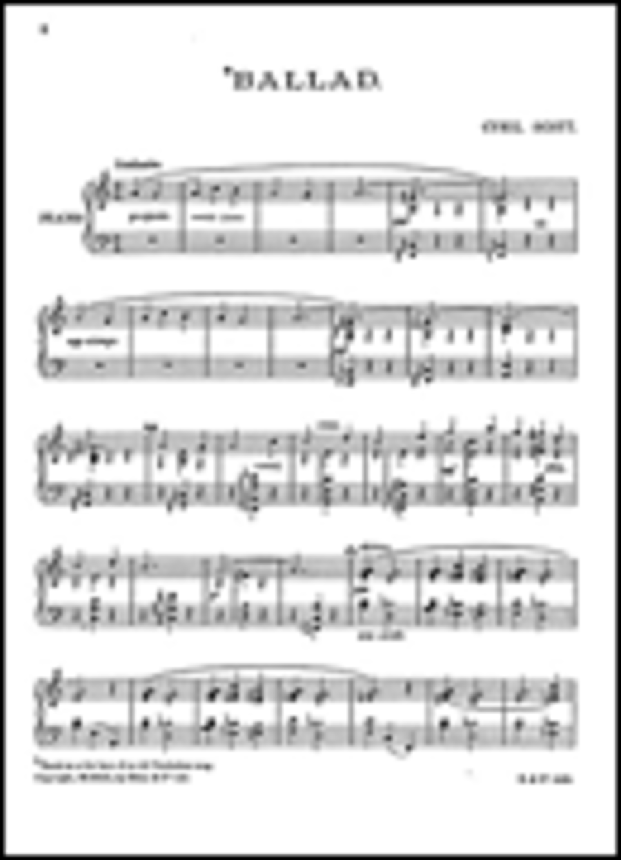 Scott: Ballad for Piano Piano Solo scores gallery preview page 1