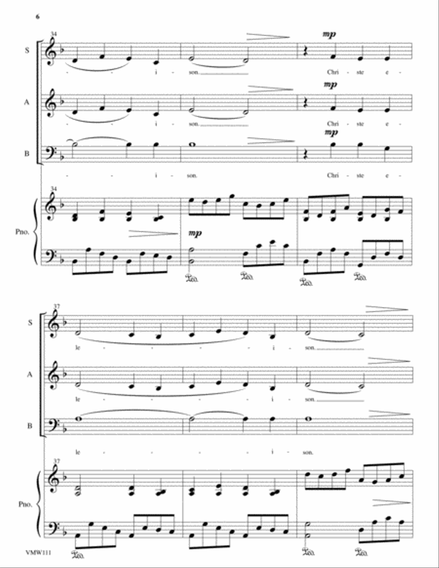 Kyrie (SAB) Kyrie (SAB) 3-Part scores gallery preview page 6