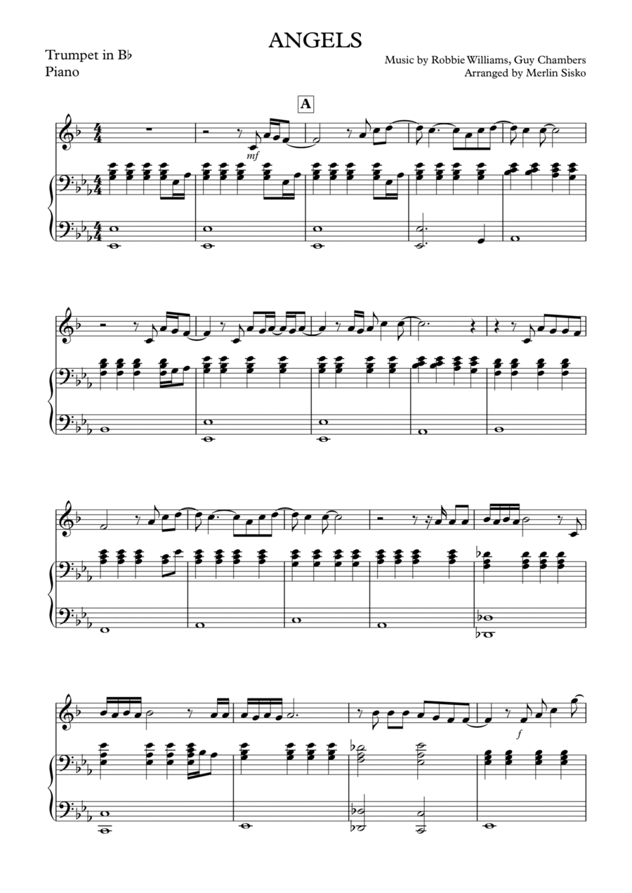 Angels Trumpet Solo scores gallery preview page 1