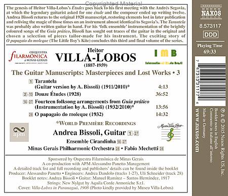 Heitor Villa-Lobos: The Guitar Manuscripts Volume 3 image number null