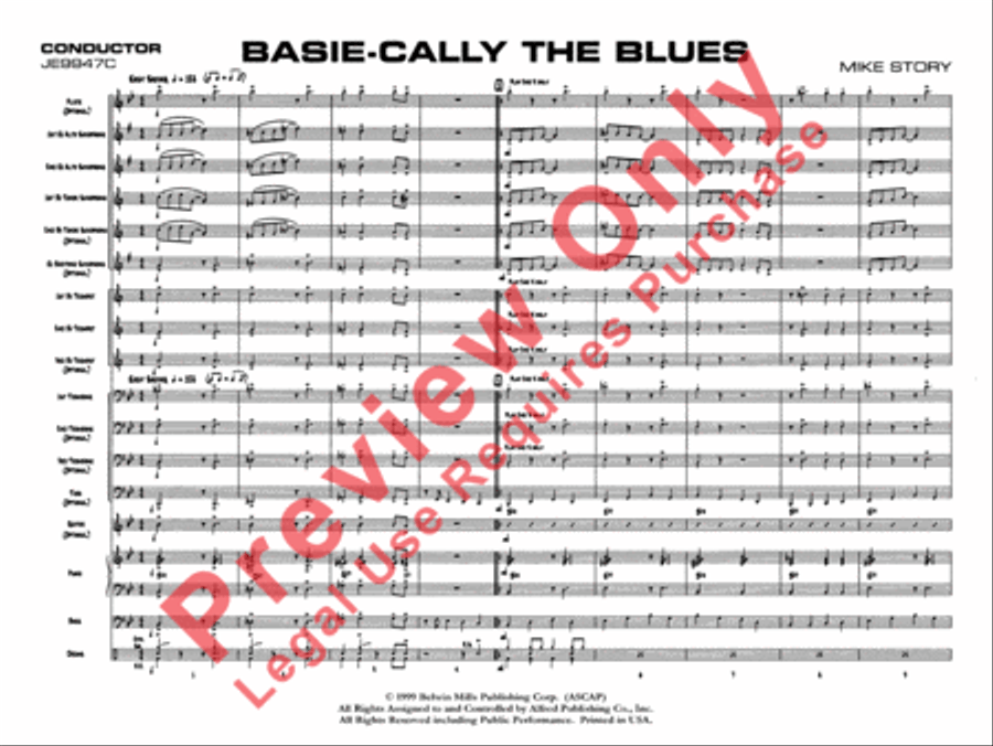 Basie-Cally the Blues Jazz Ensemble scores gallery preview page 4