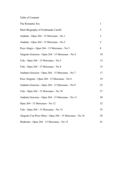 Ferdinando Carulli: Volume One 15 Morceaux For Low G Ukulele