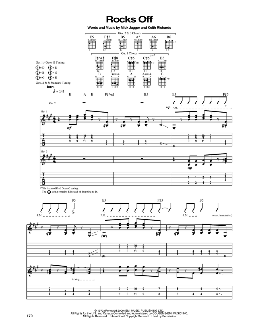 Rocks Off Acoustic Guitar scores gallery preview page 1