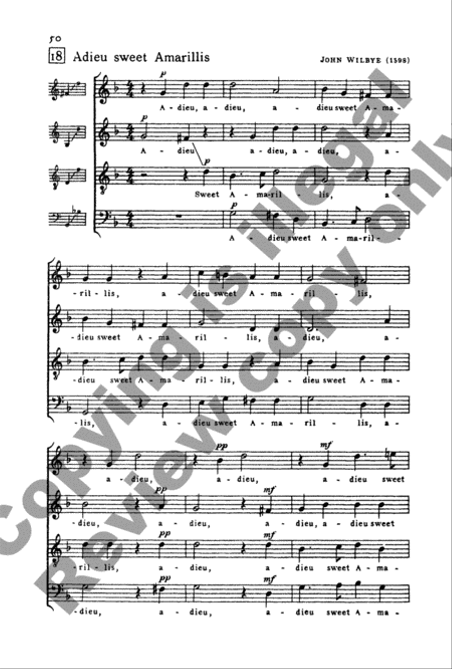 Invitation to Madrigals, Book 2 4-Part scores gallery preview page 43