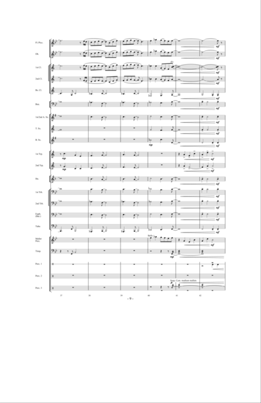 Saturn: The Ringed Planet Concert Band scores gallery preview page 8