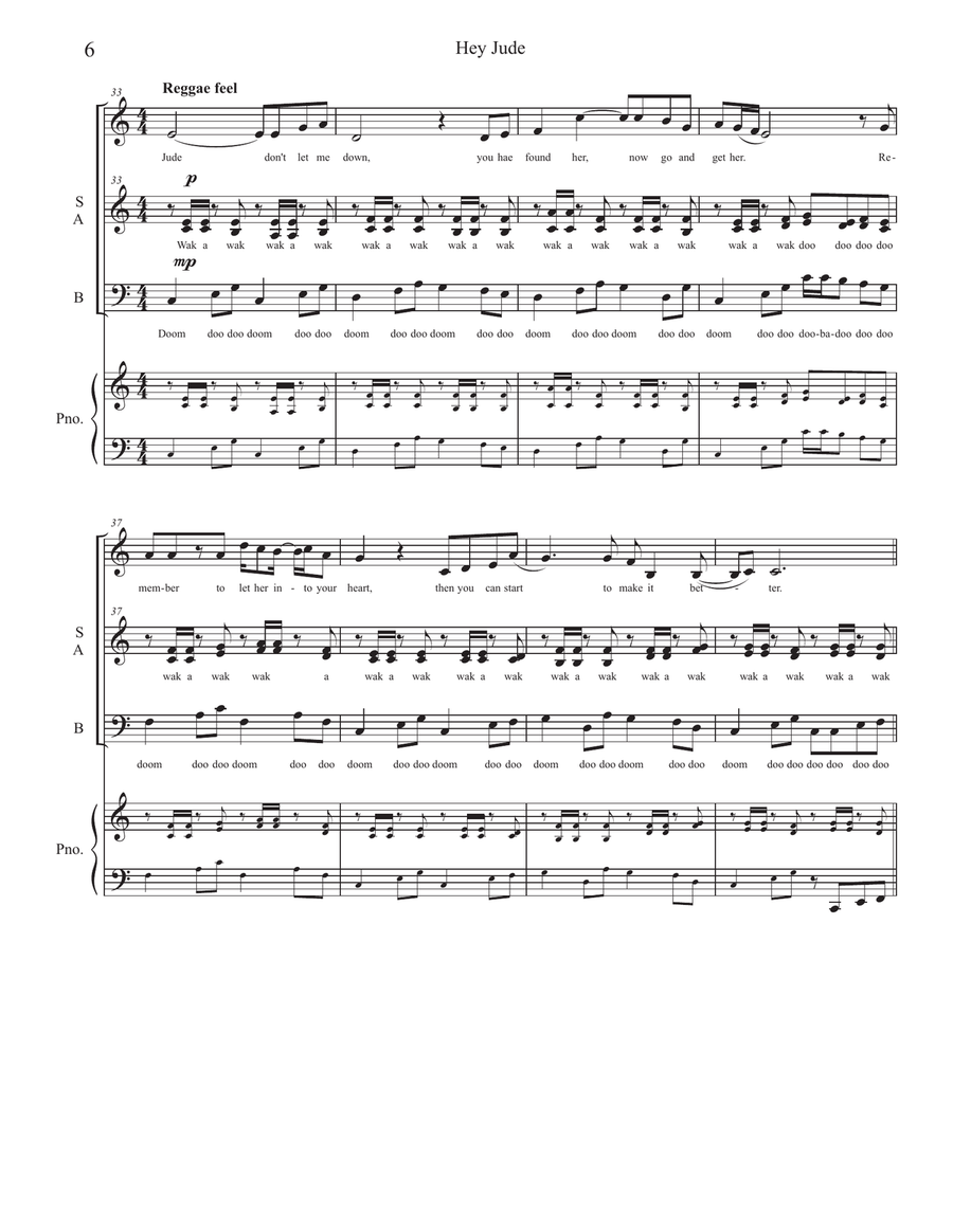 Hey Jude 3-Part scores gallery preview page 6