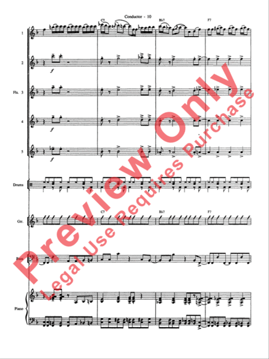 Batman Theme (from the Original TV Series) Flute Choir scores gallery preview page 11