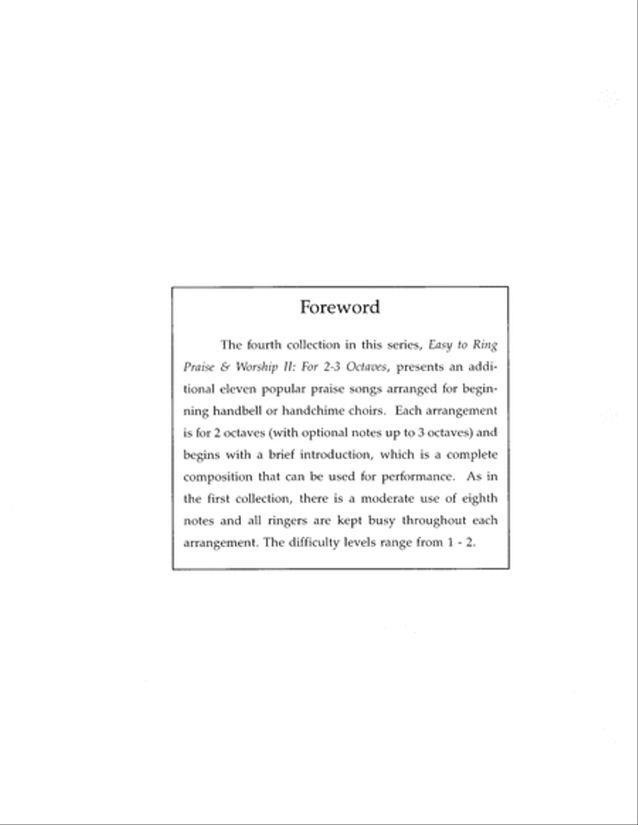 Easy to Ring Praise and Worship 3-Octaves scores gallery preview page 4