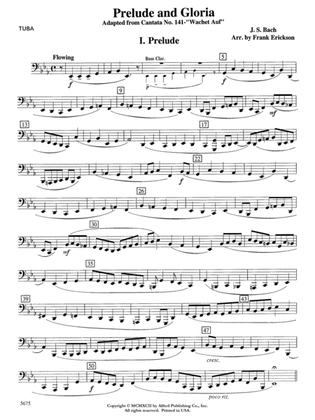 Prelude and Gloria (Adapted from Cantata No. 141 -- Wachet Auf): Tuba