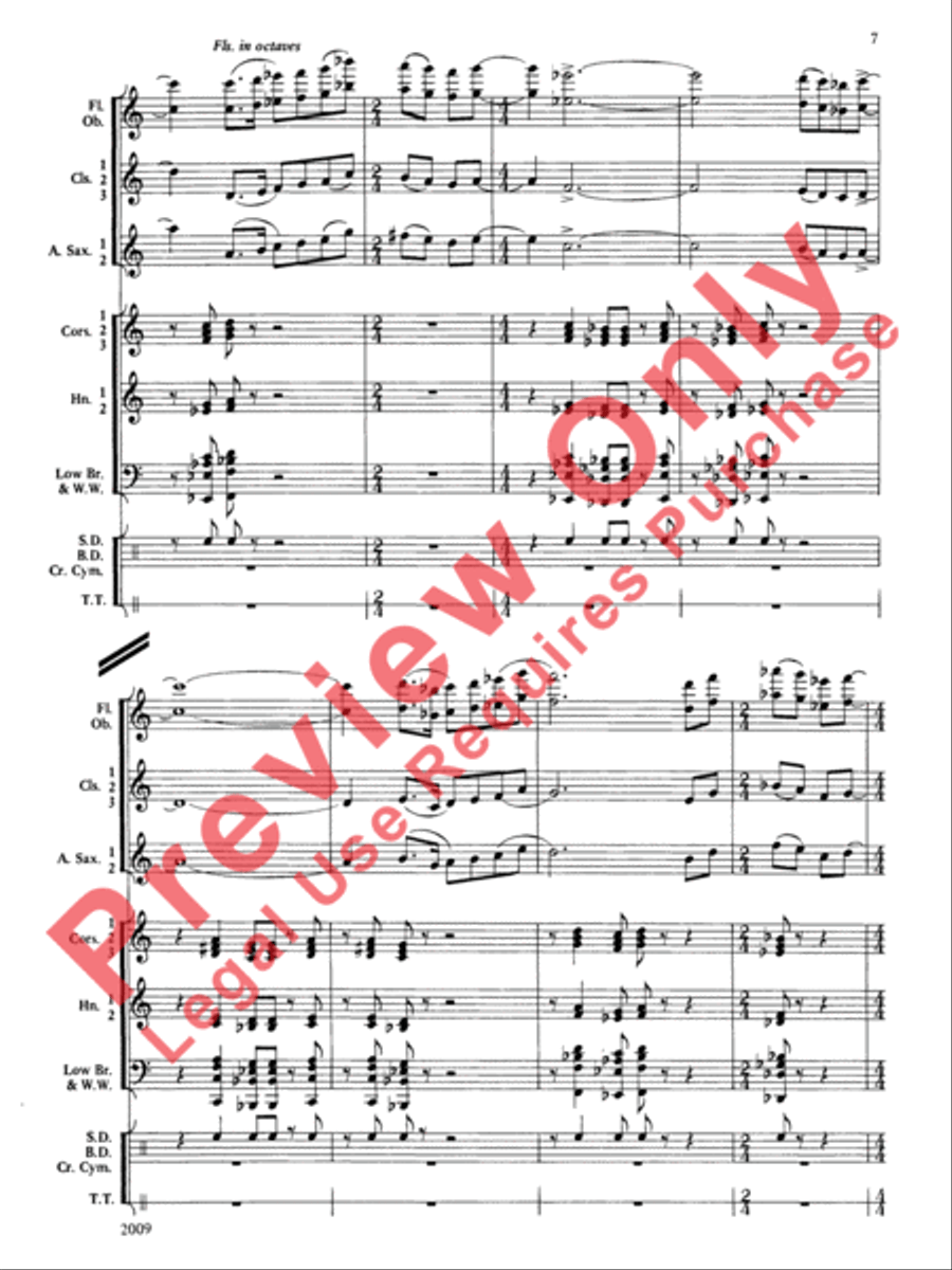 Cobb County Festival Concert Band scores gallery preview page 8