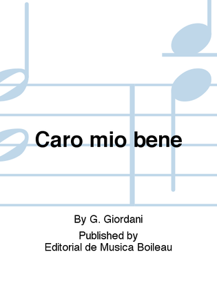 Book cover for Caro mio bene