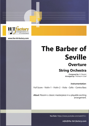Book cover for The Barber of Seville - Overture - String Orchestra - E