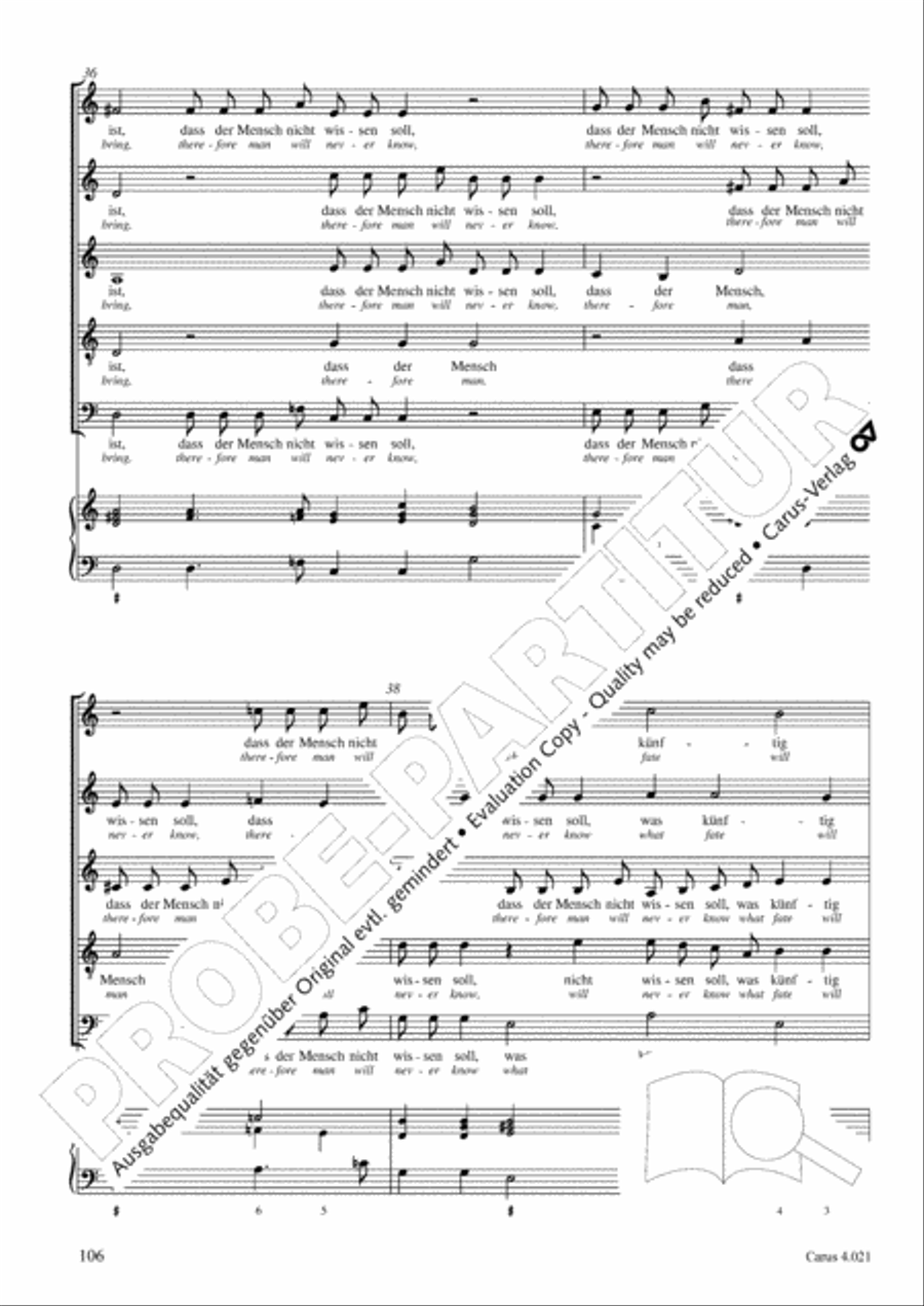 Schein: Israelsbrunnlein. Fontana d'Israel. Complete edition Choir scores gallery preview page 113