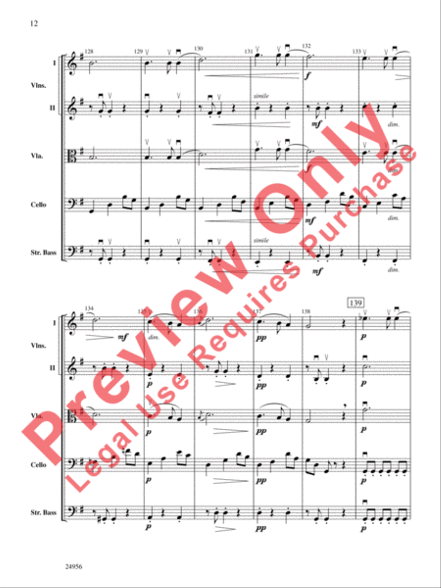 Allegretto Grazioso (from Symphony No. 8) String Orchestra scores gallery preview page 13