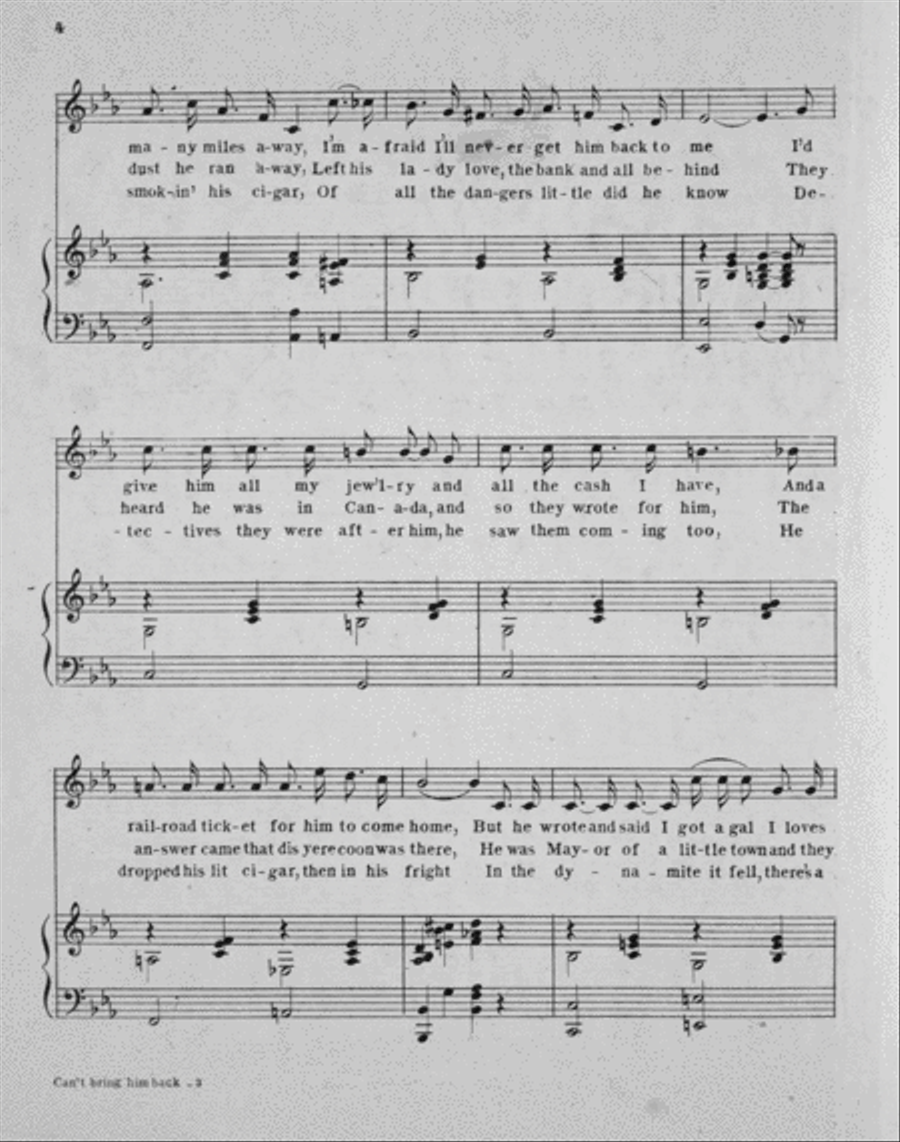 Can't Bring Him Back Voice scores gallery preview page 2
