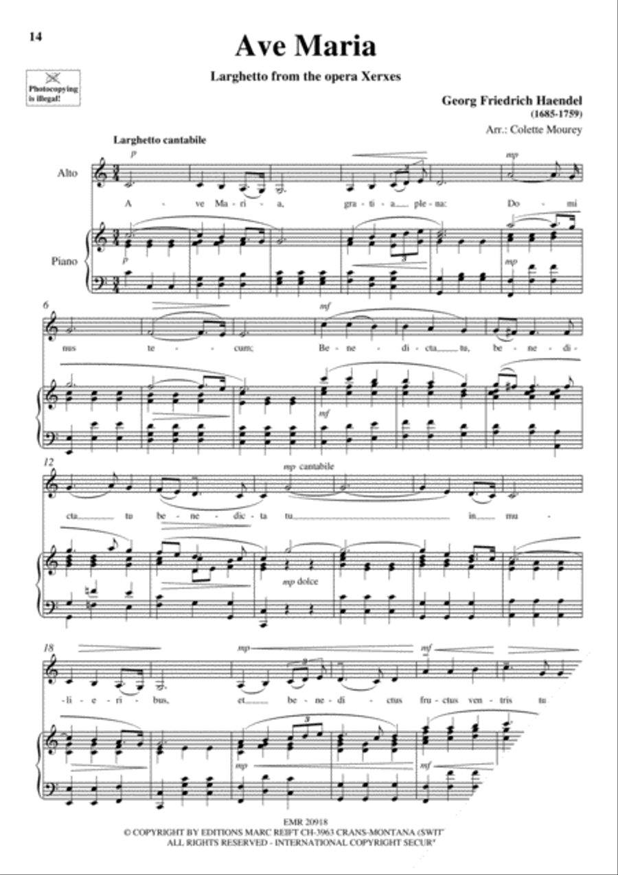 100 Ave Maria Volume 5 Alto Voice scores gallery preview page 8