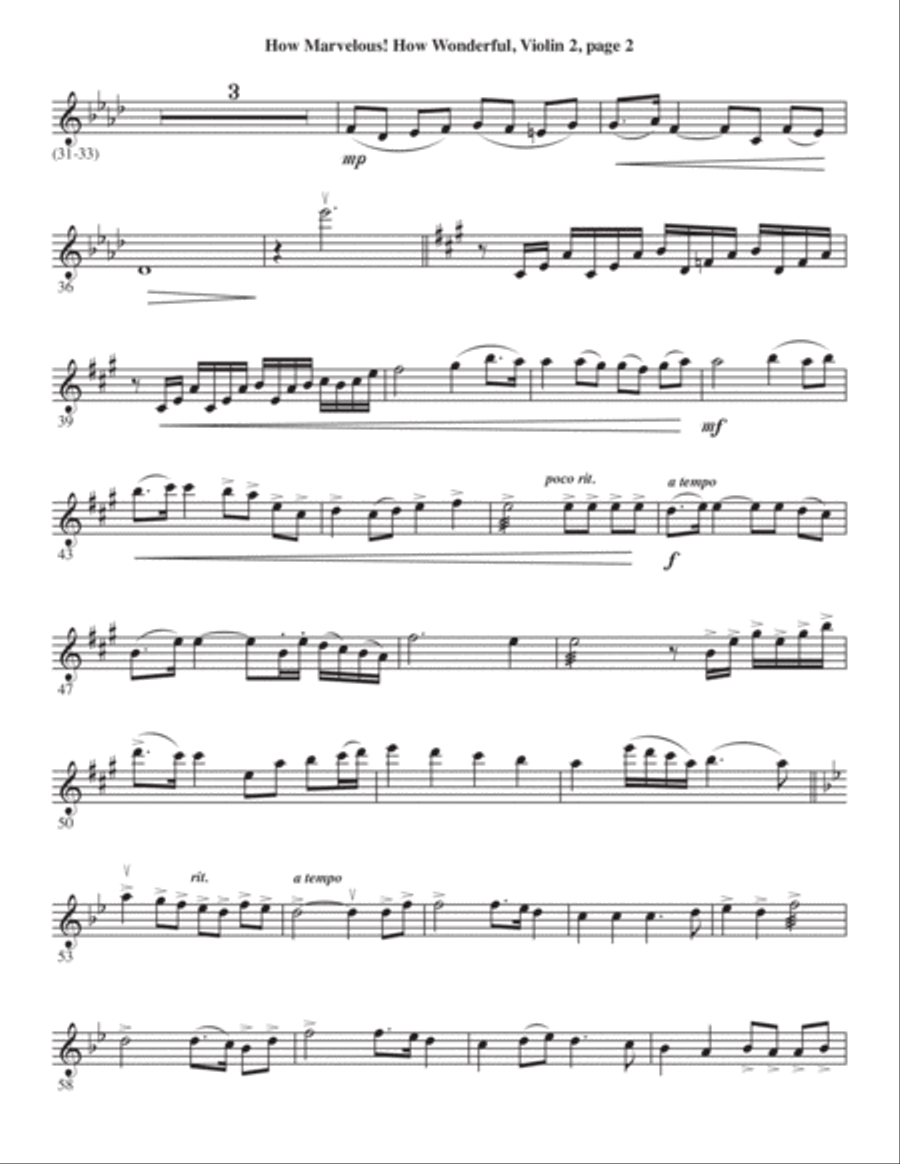 How Marvelous! How Wonderful! 4-Part scores gallery preview page 59