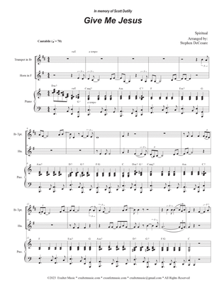Give Me Jesus (Duet for Bb-Trumpet and French Horn)