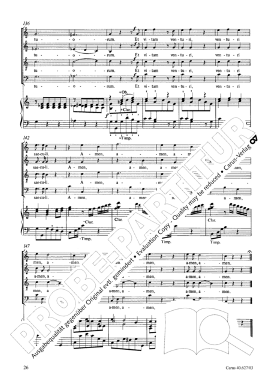Mass in C Major 4-Part scores gallery preview page 27