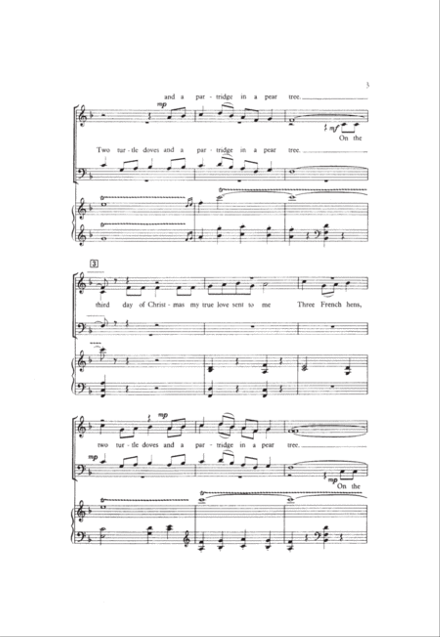 The Twelve days of Christmas 4-Part scores gallery preview page 3