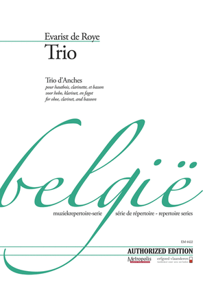 Book cover for Trio for Oboe, Clarinet and Bassoon (Score and Parts)