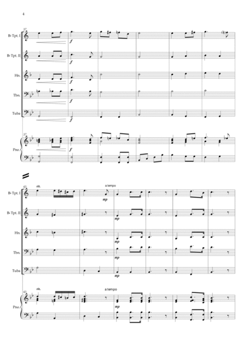 Wedding March (Wagner) Brass Quintet Piano image number null