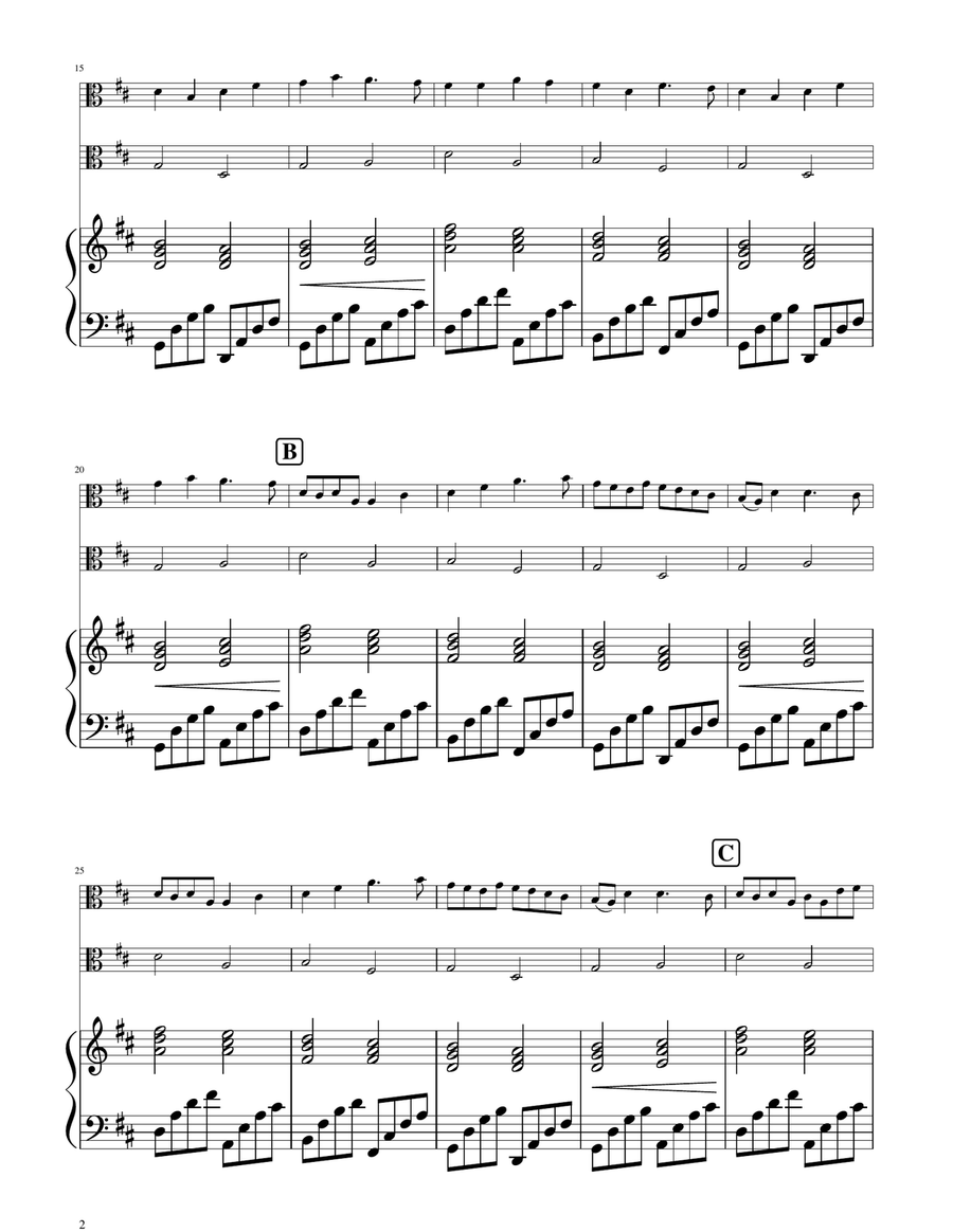 Canon in D - Viola Duet String Duet scores gallery preview page 2