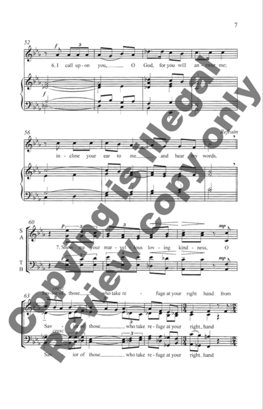 Psalm 17 4-Part scores gallery preview page 10