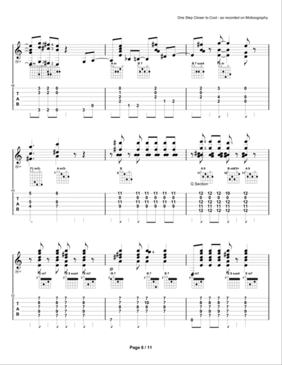 One Step Closer to Cool One Step Closer to Cool Acoustic Guitar scores gallery preview page 6